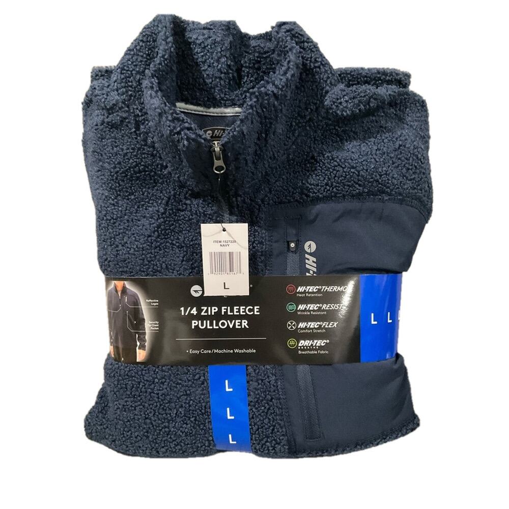 Hi Tec Men’s Zip Pullover Heat Resistance Comfort Stretch Fleece Size Large NWT